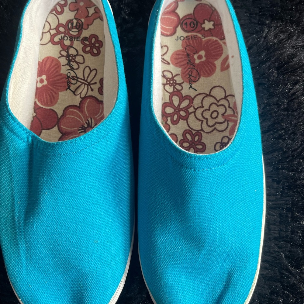 Blue Women's Slip-On Shoes,a very tiny spot as pointed out in picture #4